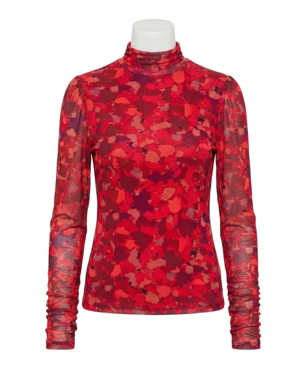 NEW ESQUALO talli mesh wonders top in red